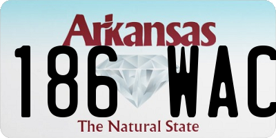 AR license plate 186WAC