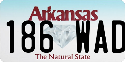 AR license plate 186WAD