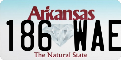 AR license plate 186WAE