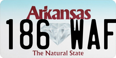 AR license plate 186WAF