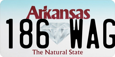 AR license plate 186WAG