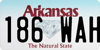 AR license plate 186WAH