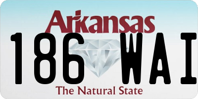 AR license plate 186WAI