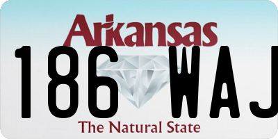 AR license plate 186WAJ