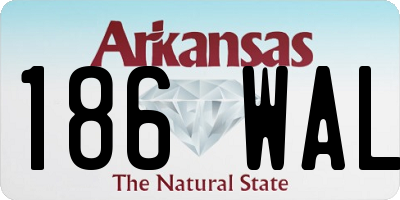 AR license plate 186WAL