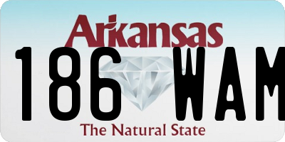AR license plate 186WAM