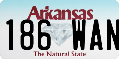 AR license plate 186WAN
