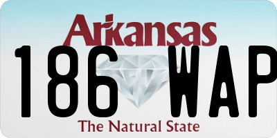 AR license plate 186WAP