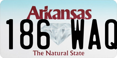 AR license plate 186WAQ