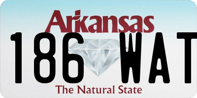 AR license plate 186WAT
