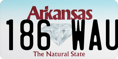AR license plate 186WAU