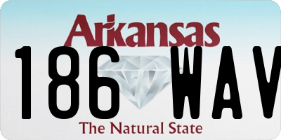 AR license plate 186WAV
