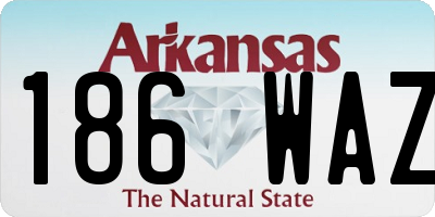AR license plate 186WAZ