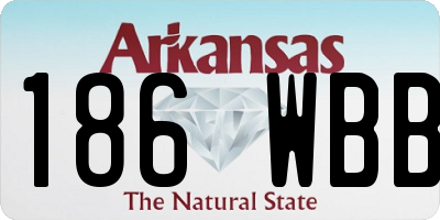 AR license plate 186WBB