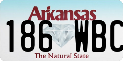 AR license plate 186WBC