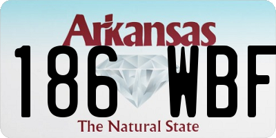 AR license plate 186WBF
