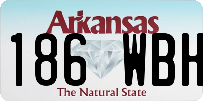 AR license plate 186WBH