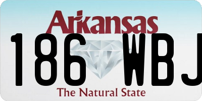 AR license plate 186WBJ