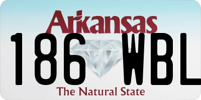AR license plate 186WBL