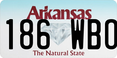 AR license plate 186WBO