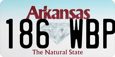 AR license plate 186WBP
