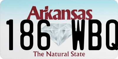 AR license plate 186WBQ