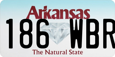 AR license plate 186WBR