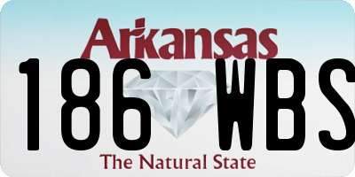 AR license plate 186WBS