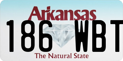 AR license plate 186WBT