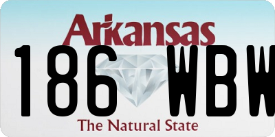 AR license plate 186WBW