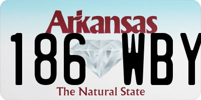 AR license plate 186WBY