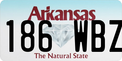 AR license plate 186WBZ