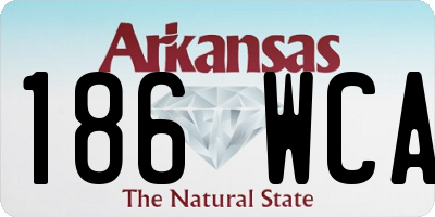 AR license plate 186WCA