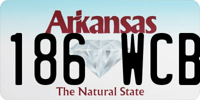 AR license plate 186WCB