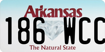 AR license plate 186WCC