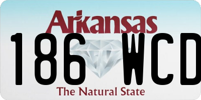 AR license plate 186WCD