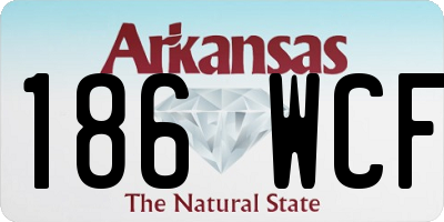 AR license plate 186WCF