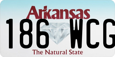 AR license plate 186WCG