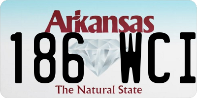 AR license plate 186WCI