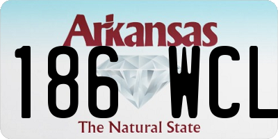 AR license plate 186WCL