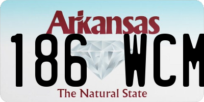 AR license plate 186WCM