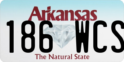 AR license plate 186WCS