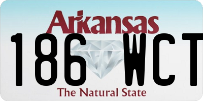 AR license plate 186WCT