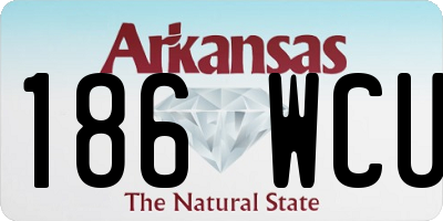 AR license plate 186WCU