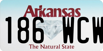 AR license plate 186WCW