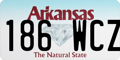 AR license plate 186WCZ
