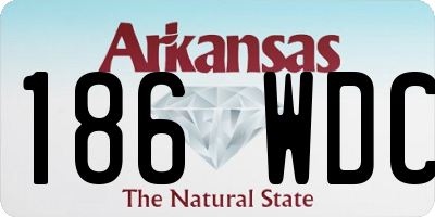 AR license plate 186WDC
