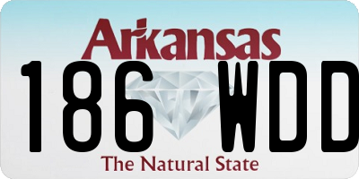 AR license plate 186WDD