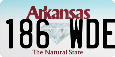 AR license plate 186WDE