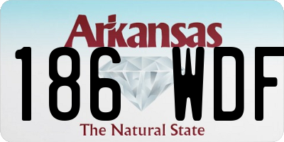 AR license plate 186WDF